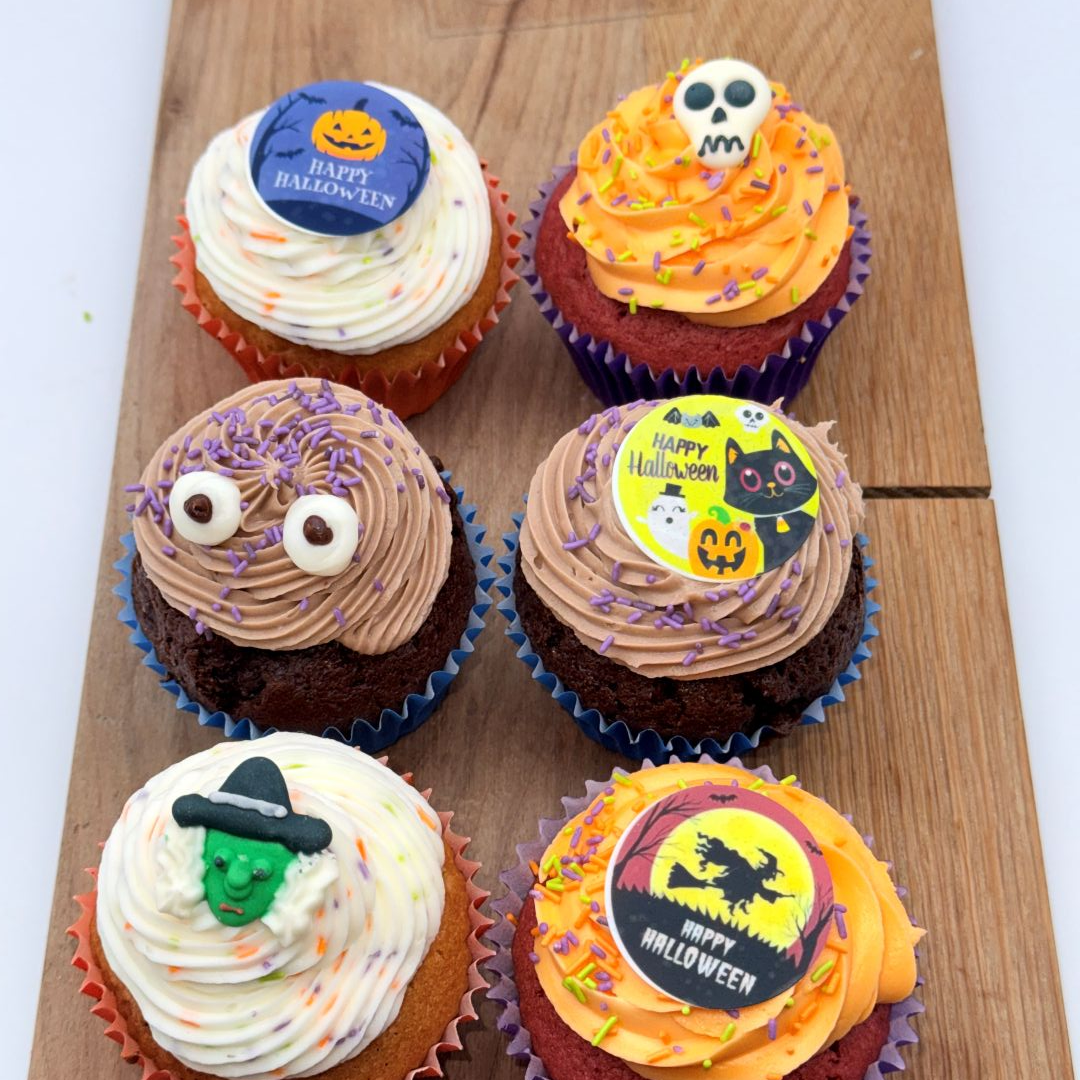 Scary Halloween Cupcakes (Box Of 6)
